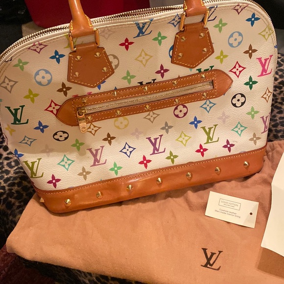 Louis Vuitton Handbags - Louis Vuitton Alma White Murakami